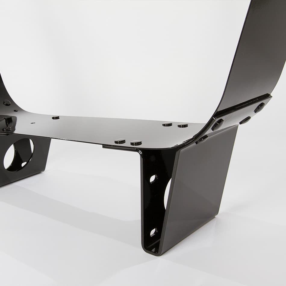 close-up of fabricated part